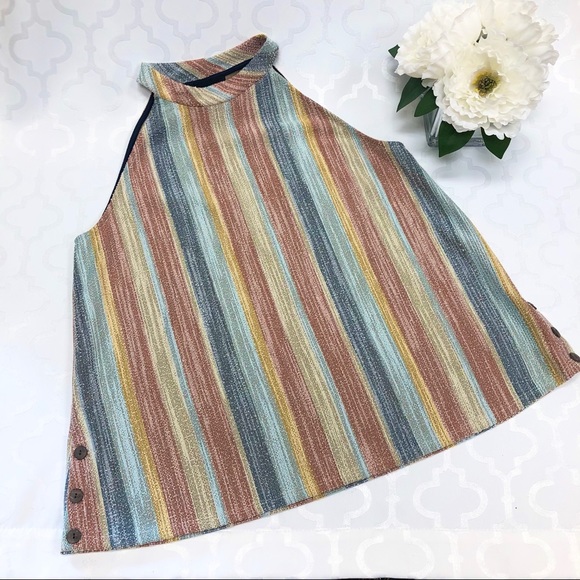 Anthropologie Tops - Anthropologie W5 Striped Halter Tank Top